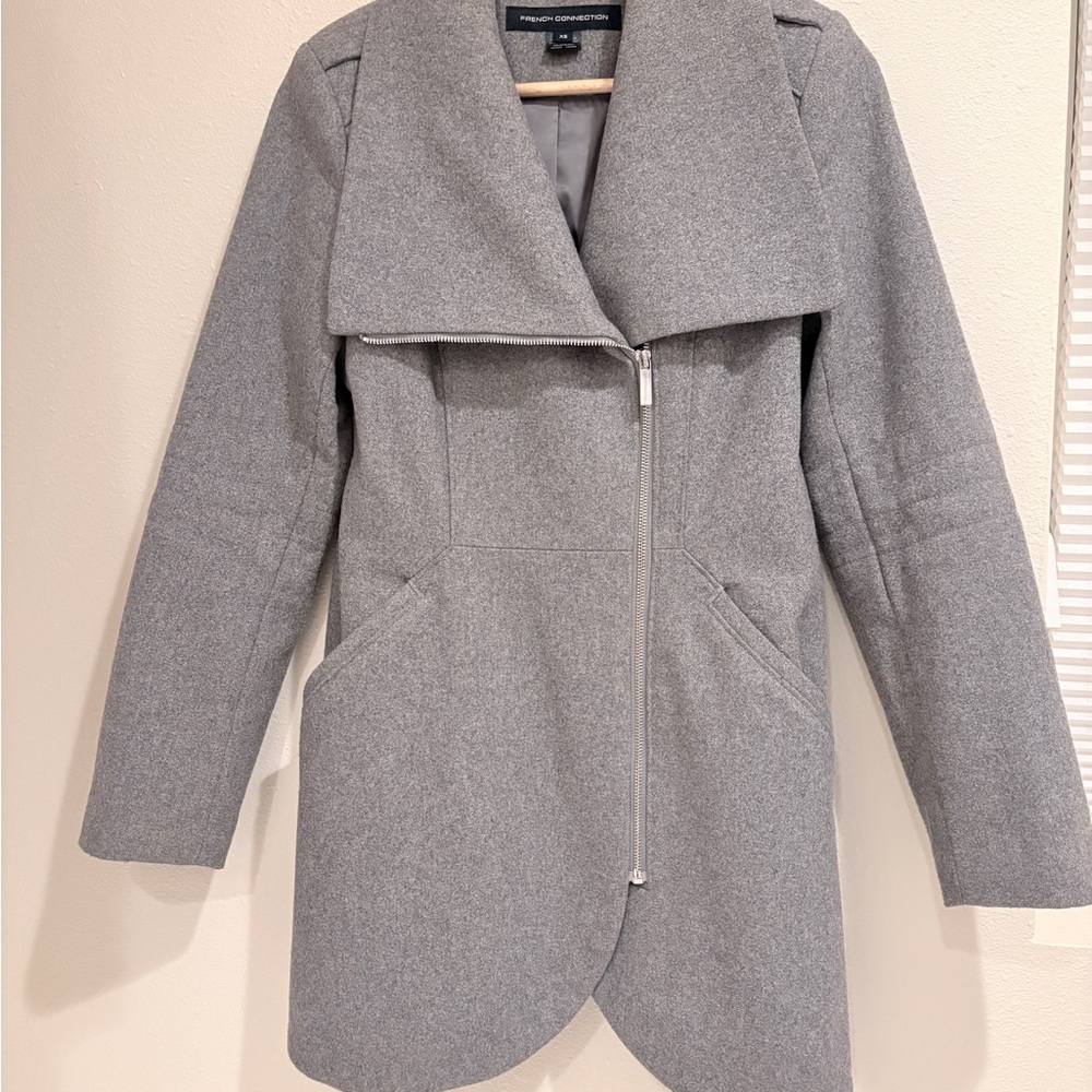 French Connection Gray Trench Coat